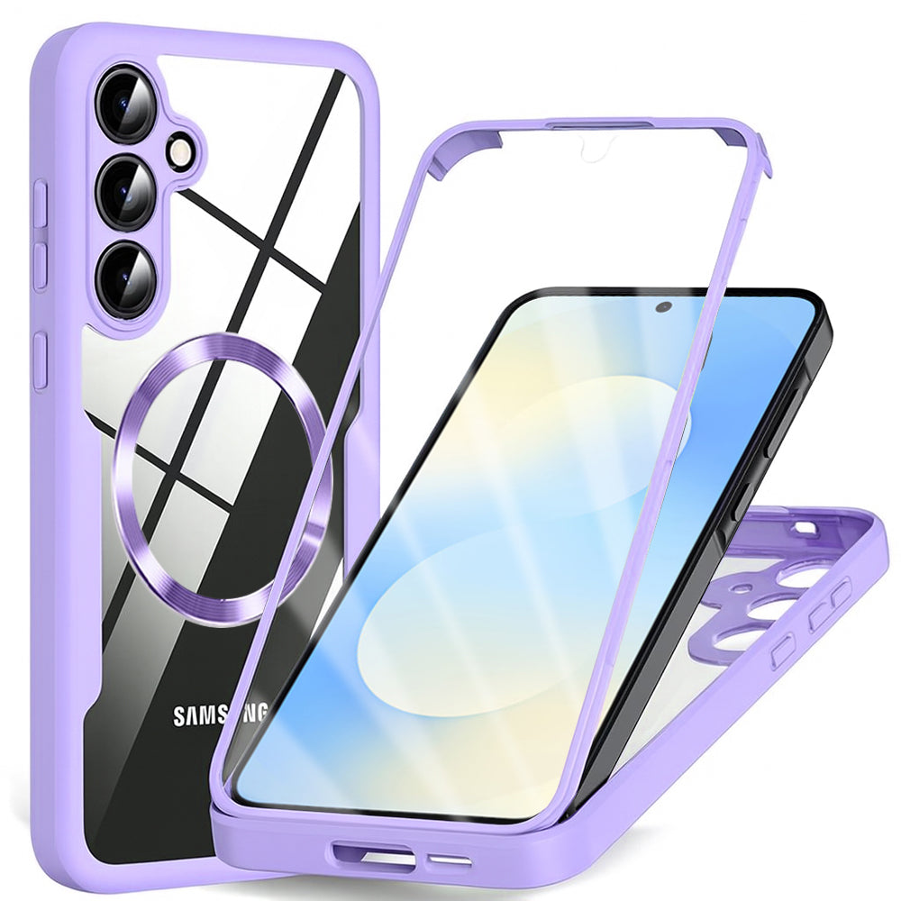 MagSafe hoes voor Samsung Galaxy S25 FE, Techsuit, ColorVerse 360, Paars