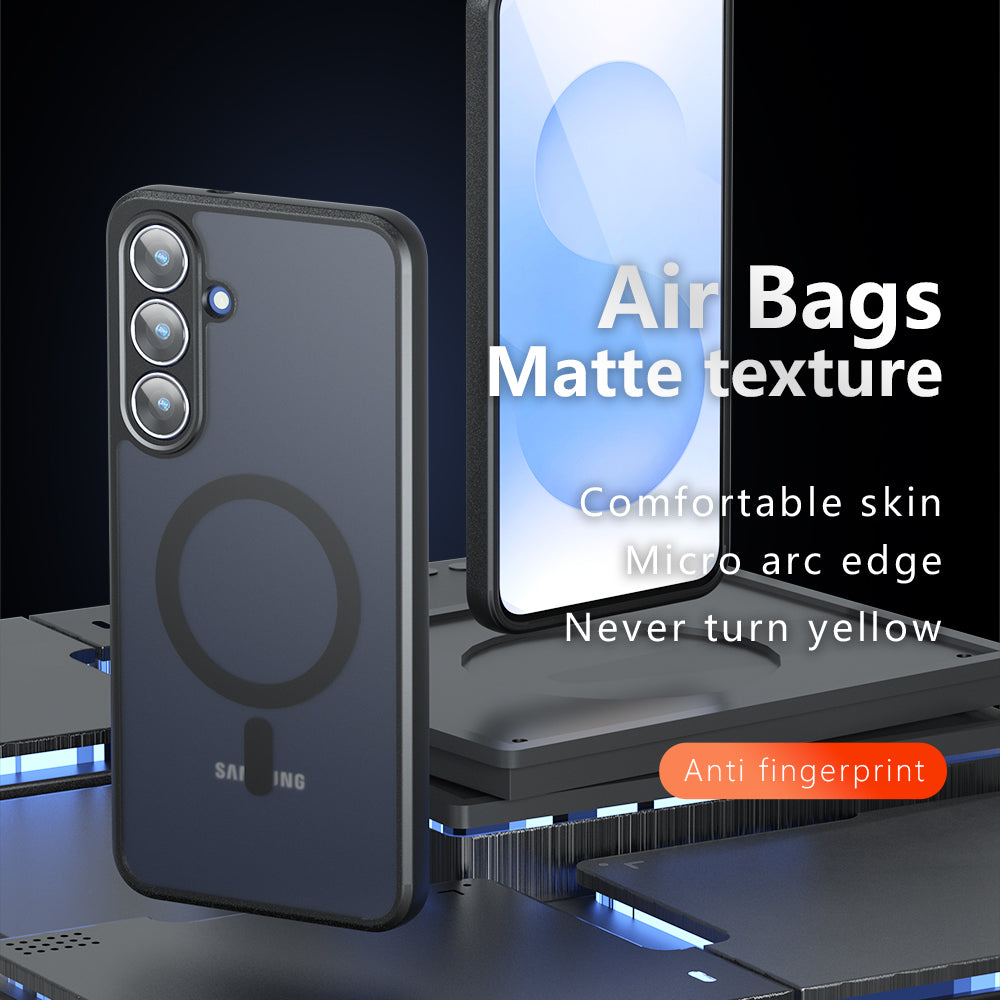 MagSafe hoes voor Samsung Galaxy S25 FE, Techsuit, PureFrost, Satijnzwart