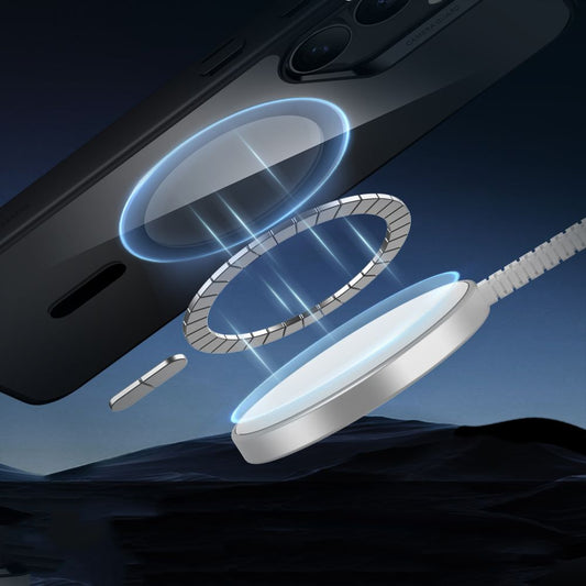 MagSafe hoesje voor Samsung Galaxy S25+ S936, ESR, Classic Hybrid, Zwart Transparant