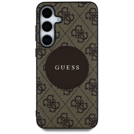 MagSafe hoesje voor Samsung Galaxy S25 S931, Guess, 4G Circle Classic Logo, Bruin