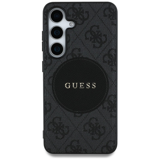 MagSafe hoesje voor Samsung Galaxy S25 S931, Guess, 4G Circle Classic Logo, Zwart