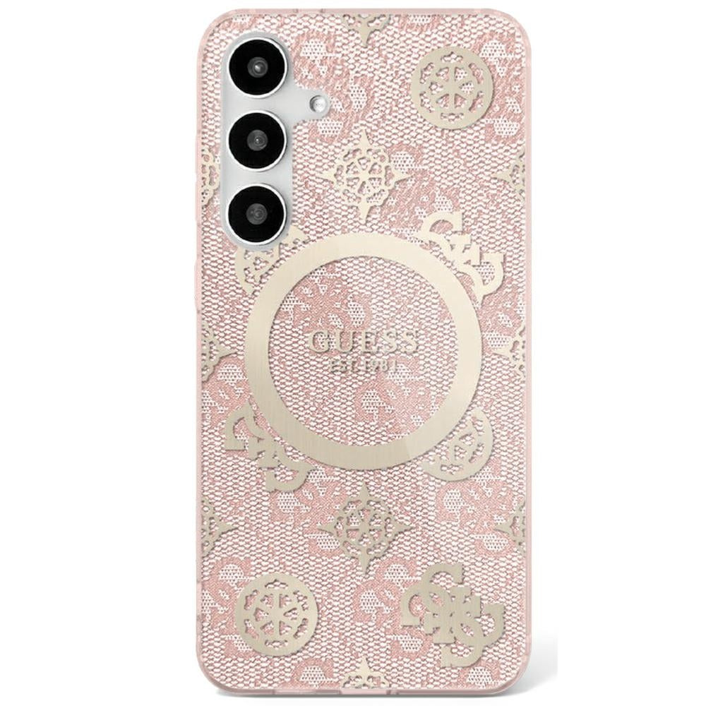 MagSafe hoesje voor Samsung Galaxy S25 S931, Guess, IML Peony On 4G Background, Roze