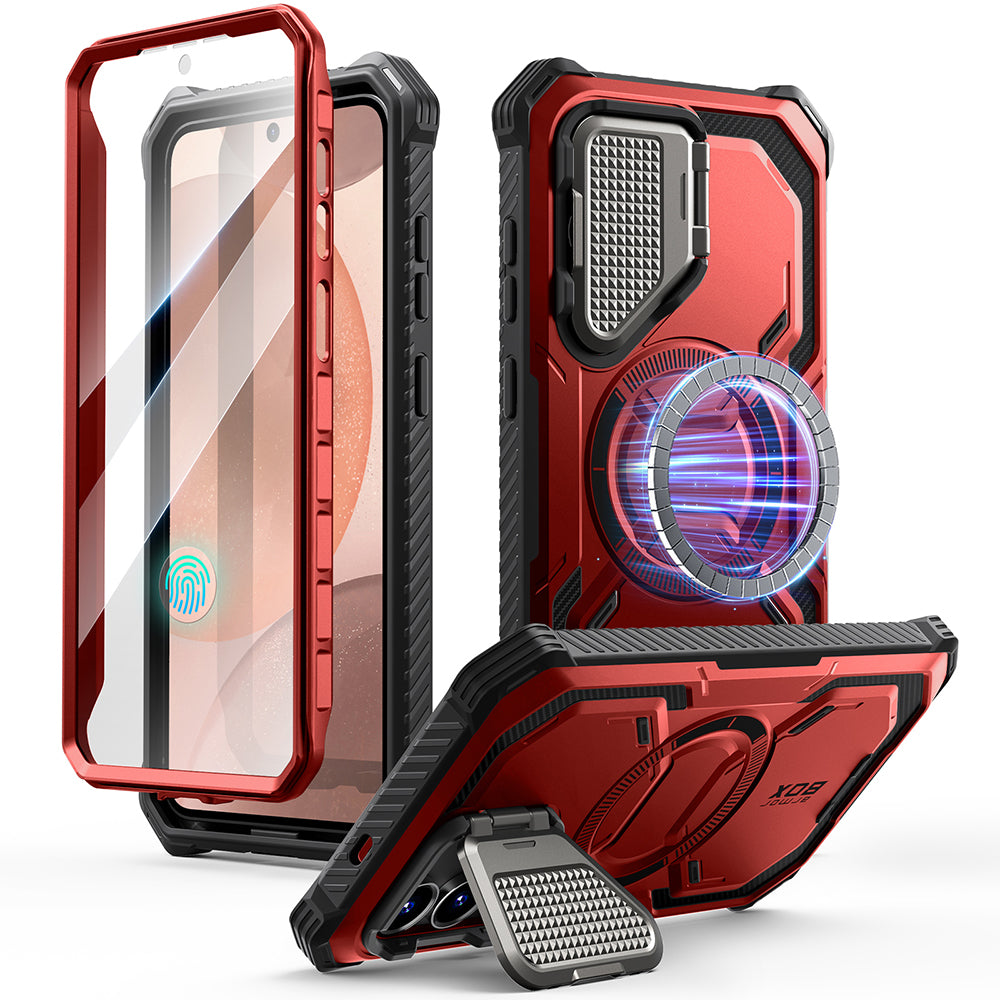 MagSafe hoes voor Samsung Galaxy S25 S931, i-Blason, ArmorBox, Rood
