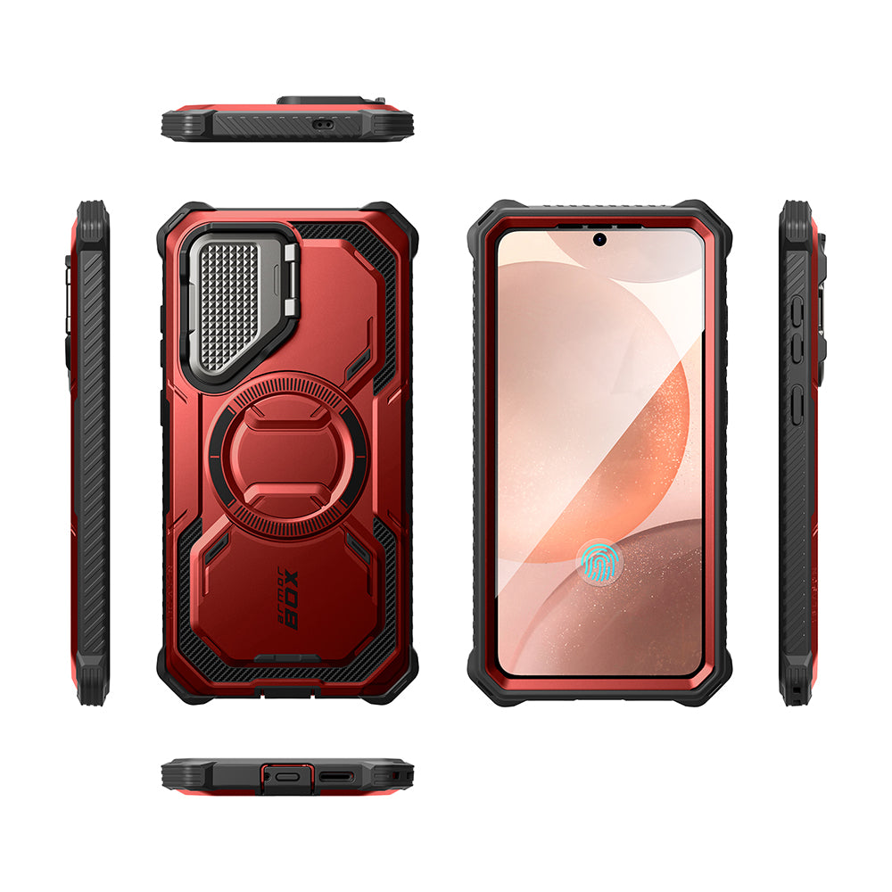 MagSafe hoes voor Samsung Galaxy S25 S931, i-Blason, ArmorBox, Rood