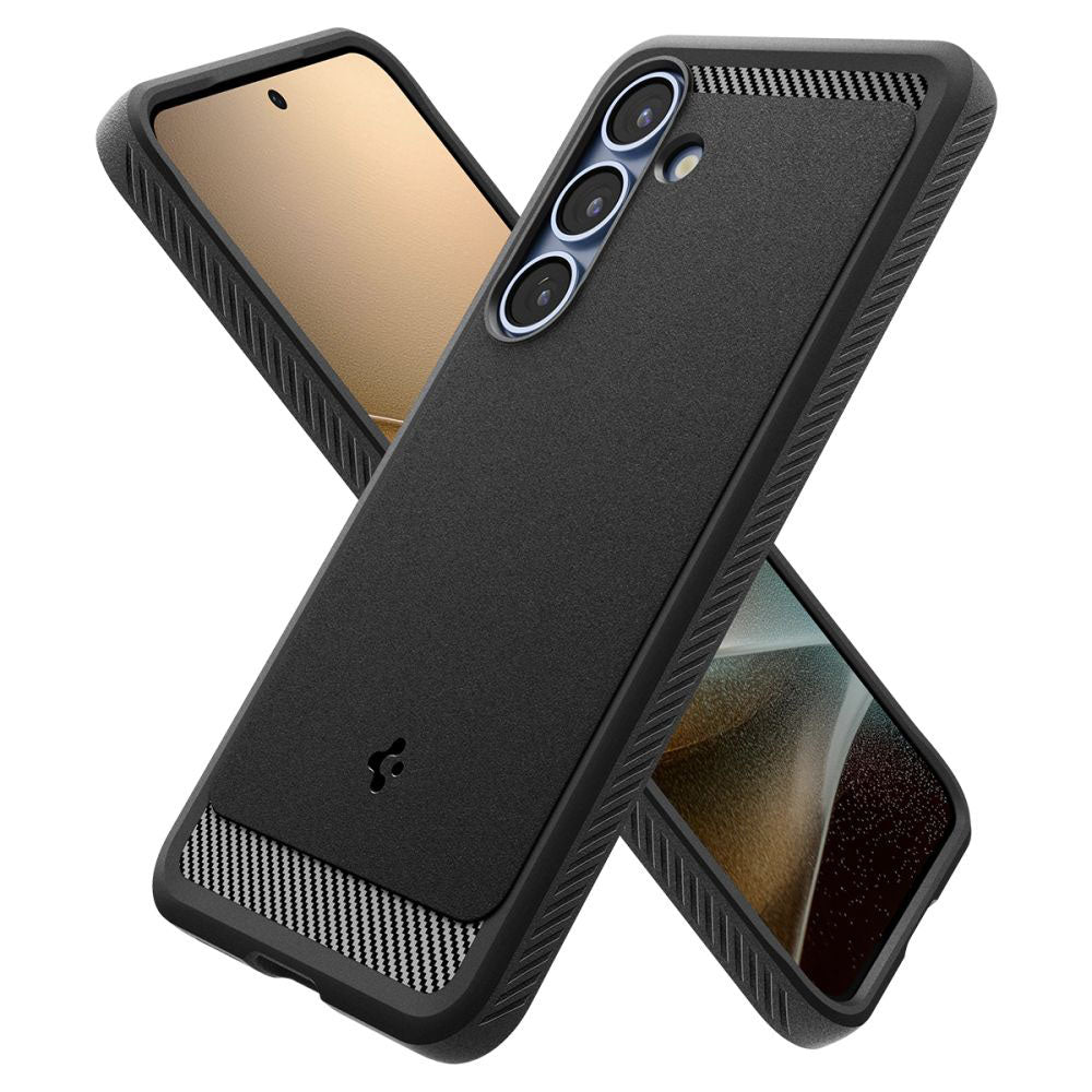 MagSafe-hoesje voor Samsung Galaxy S25 S931, Spigen, Rugged Armor, Mat Zwart ACS08998