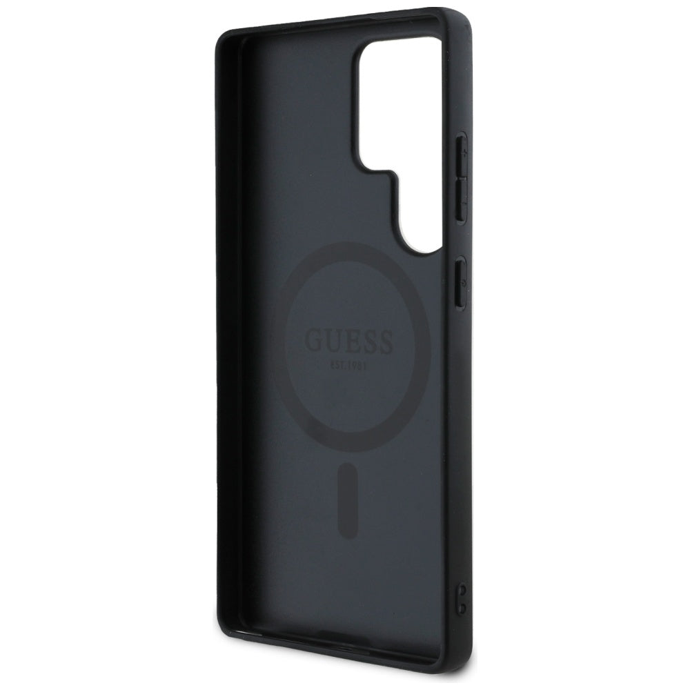 MagSafe hoesje voor Samsung Galaxy S25 Ultra S938, Guess, 4G Ring Classic Logo, Bruin