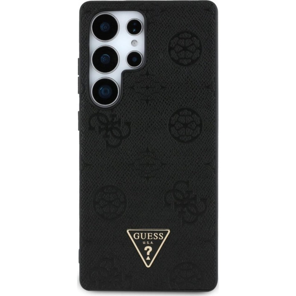 MagSafe hoes voor Samsung Galaxy S25 Ultra S938, Guess, Peony Grained Hot Stamp Triangle, Bruin
