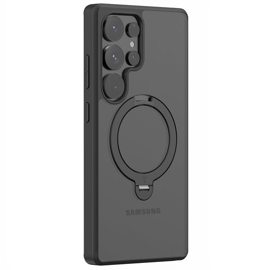 MagSafe-hoes voor Samsung Galaxy S25 Ultra S938, Torras, Ostand Spin, Zwart