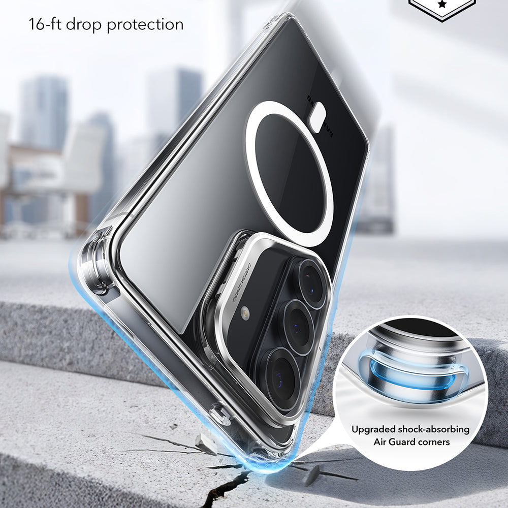 MagSafe hoesje voor Samsung Galaxy S26 Plus S947, ESR, Classic Hybrid Kickstand, Transparant
