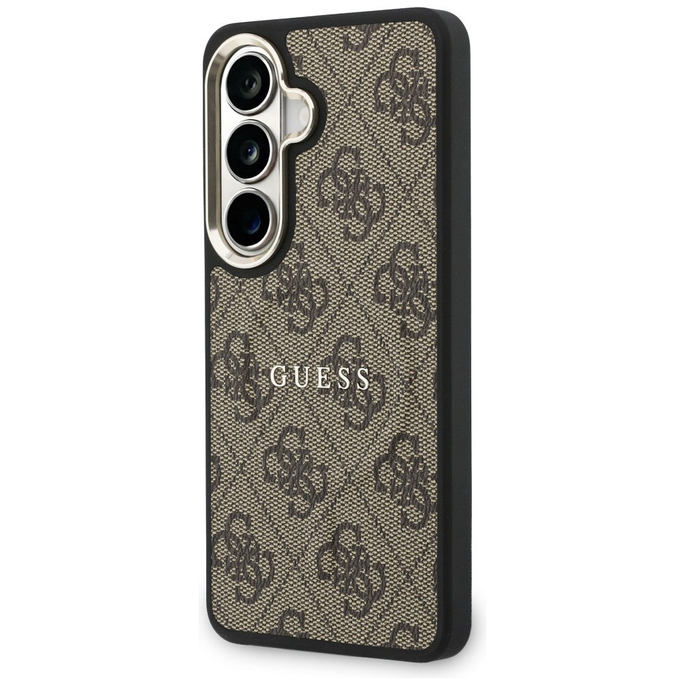 MagSafe hoesje voor Samsung Galaxy S26 Plus S947, Guess, 4G Embossed Ring, Bruin