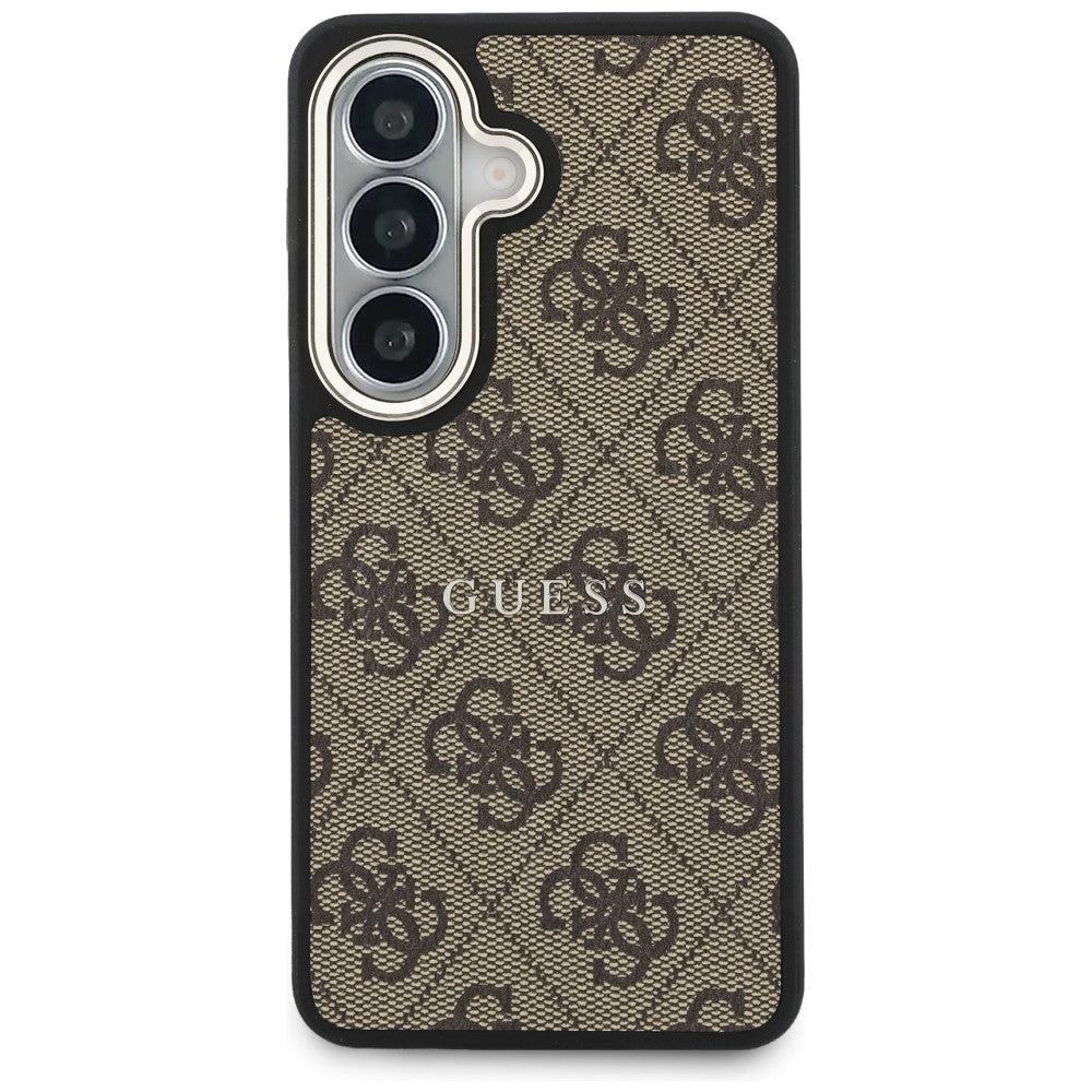 MagSafe hoesje voor Samsung Galaxy S26 Plus S947, Guess, 4G Embossed Ring, Bruin