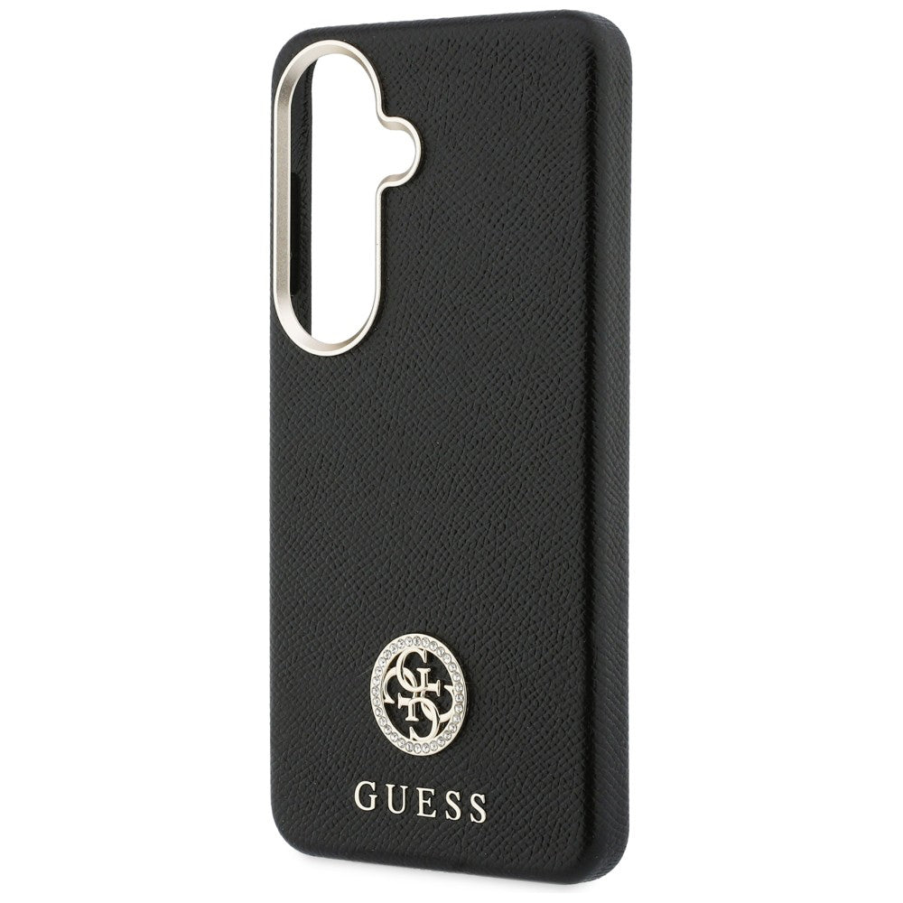 MagSafe hoesje voor Samsung Galaxy S26 Plus S947, Guess, Rhinestone Round Logo, Zwart