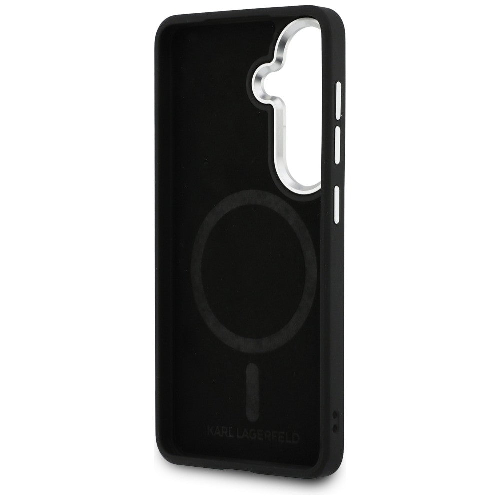 MagSafe hoesje voor Samsung Galaxy S26 Plus S947, Karl Lagerfeld, Initial Logo Debossed, Bruin