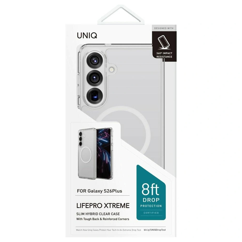 MagSafe hoesje voor Samsung Galaxy S26 Plus S947, UNIQ, LifePro Xtreme MagClick, Transparant
