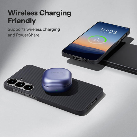 MagSafe hoesje voor Samsung Galaxy S26 Plus, Techsuit, Aramidevezel, Zwart