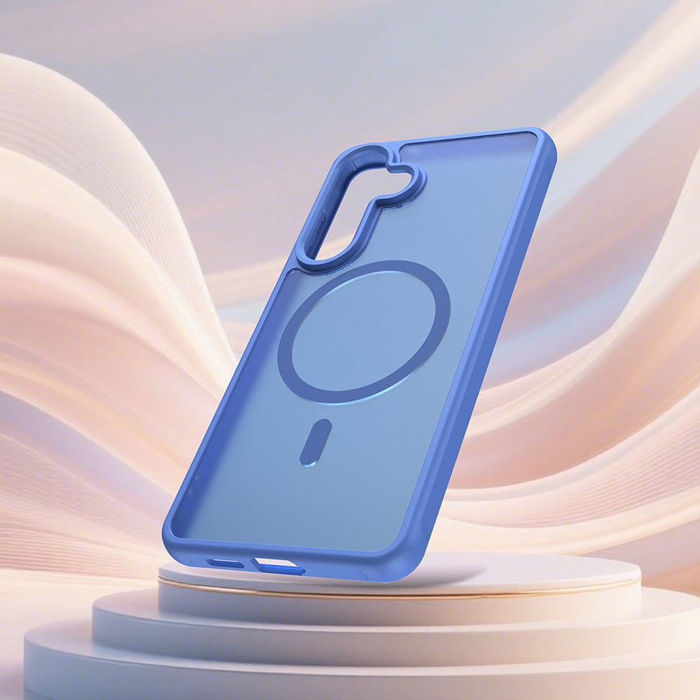 MagSafe hoesje voor Samsung Galaxy S26 Plus S947, Techsuit, HaloFrost II, Blauw