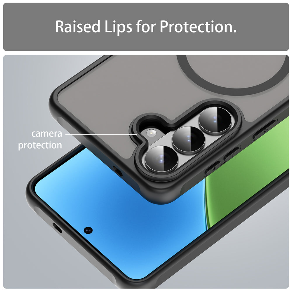 MagSafe hoesje voor Samsung Galaxy S26 Plus S947, Techsuit, HaloFrost II, Zwart