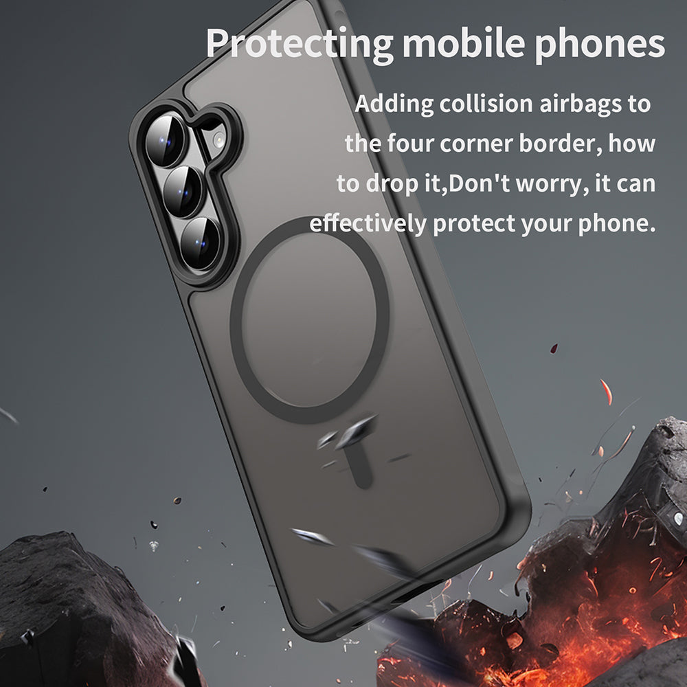 MagSafe hoesje voor Samsung Galaxy S26 Plus S947, Techsuit, HaloFrost II, Zwart
