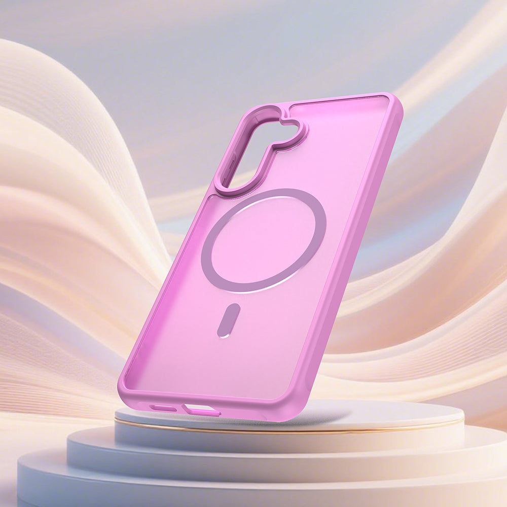MagSafe Case for Samsung Galaxy S26 Plus S947, Techsuit, HaloFrost II, Pink