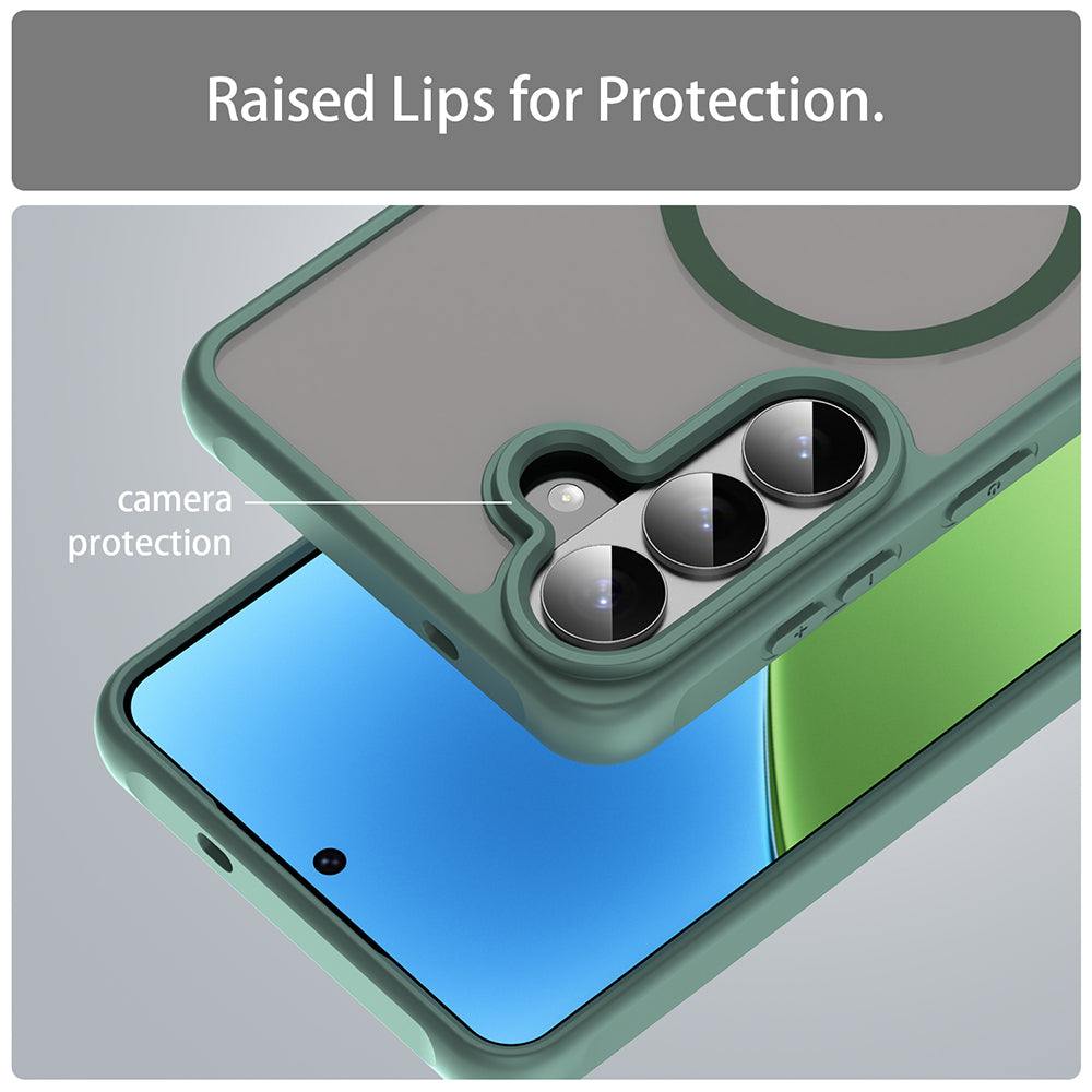 MagSafe Case for Samsung Galaxy S26 Plus S947, Techsuit, HaloFrost II, Green