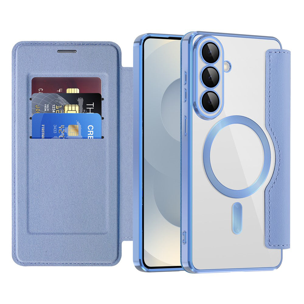 MagSafe-hoes voor Samsung Galaxy S26 Plus S947, Techsuit, SmartMag Book, Blauw