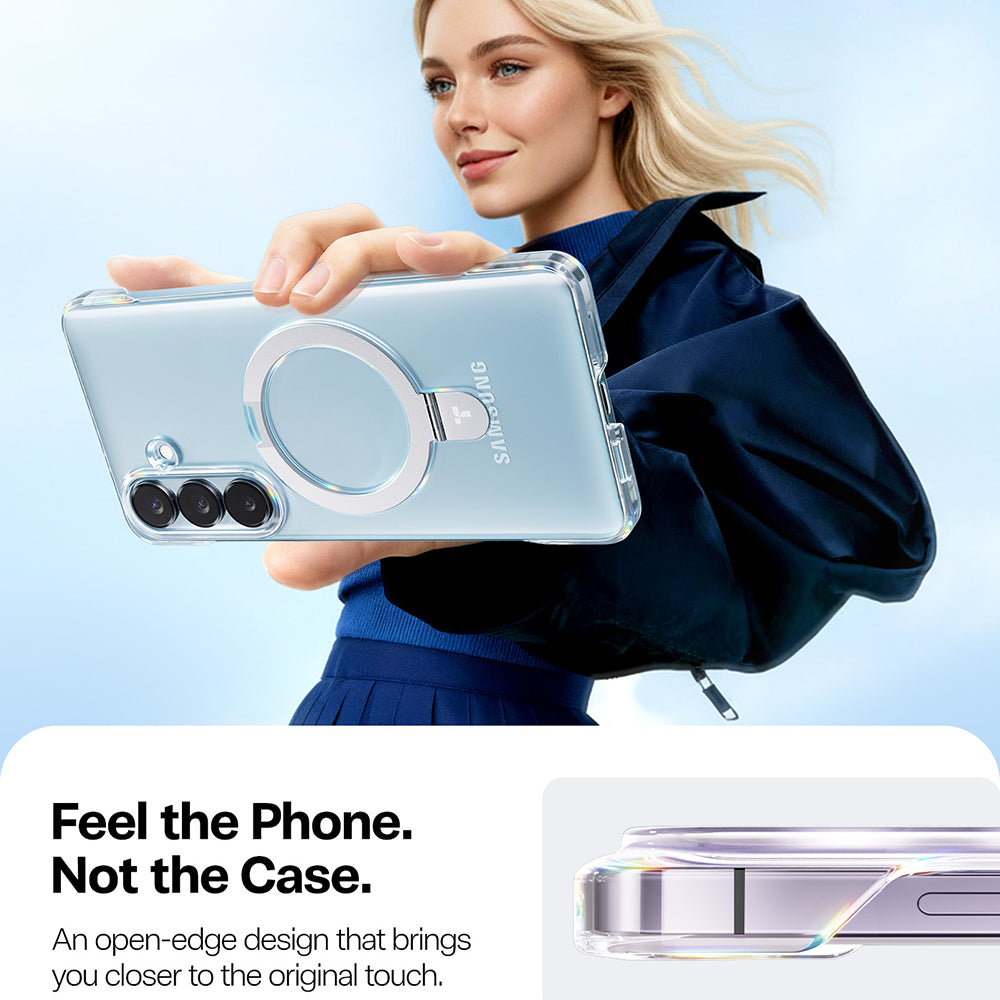 MagSafe hoesje voor Samsung Galaxy S26 Plus S947, Torras, Ostand Slim, Transparant