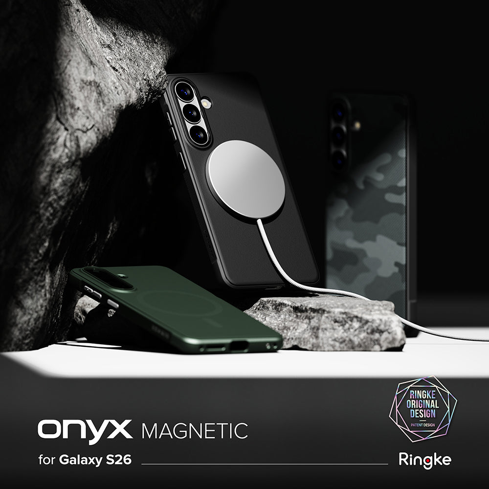 MagSafe hoesje voor Samsung Galaxy S26 S942, Ringke, Onyx, Zwart