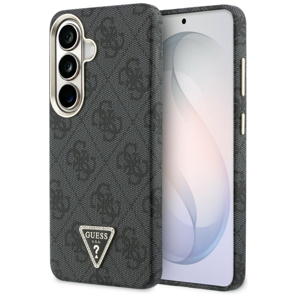 MagSafe hoesje voor Samsung Galaxy S26 S942, Guess, 4G Triangle Logo, Zwart