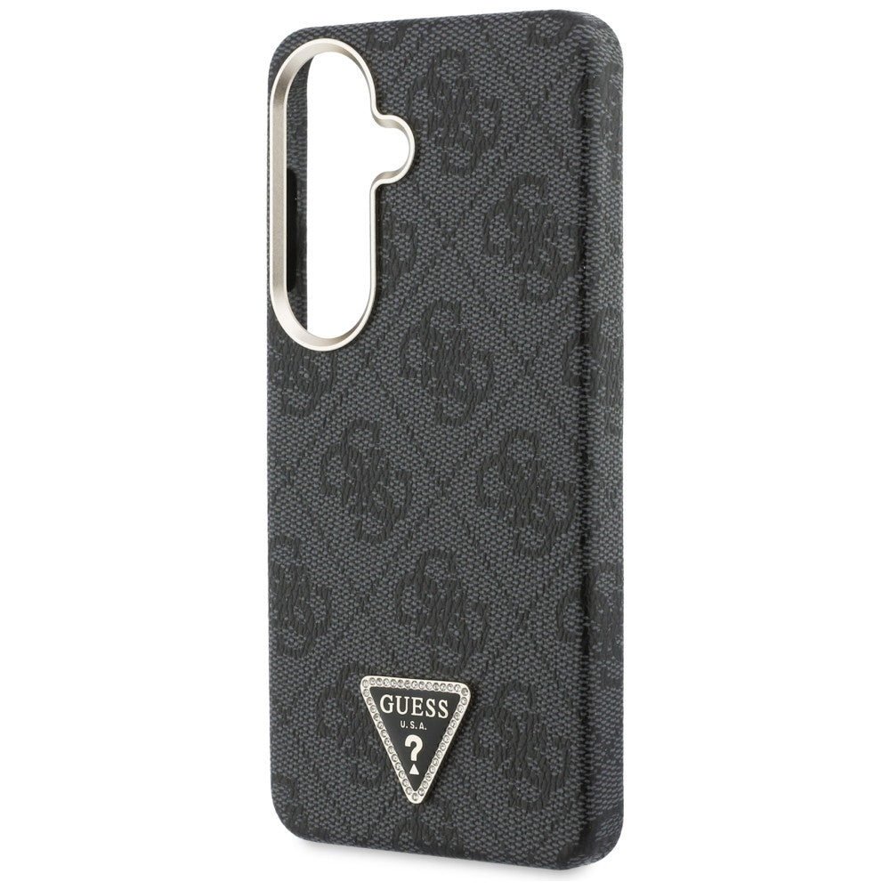 MagSafe hoesje voor Samsung Galaxy S26 S942, Guess, 4G Triangle Logo, Zwart