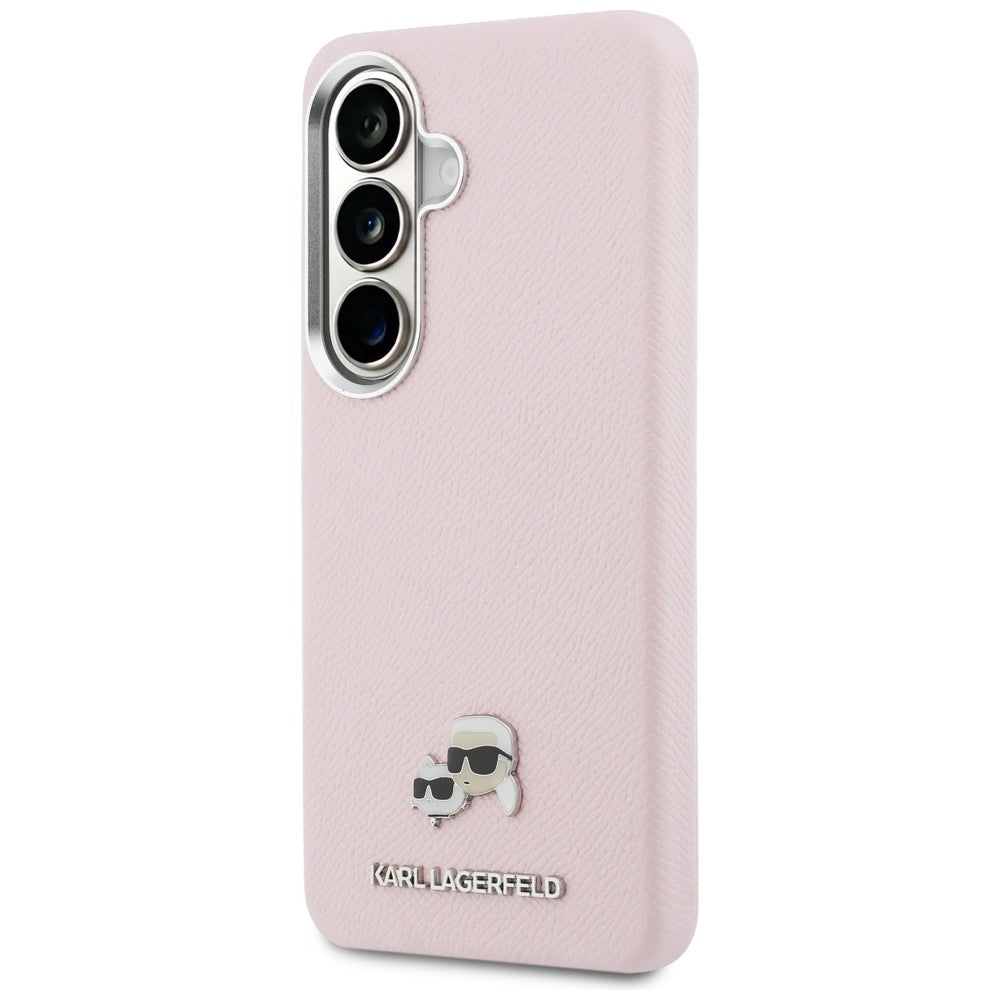MagSafe hoesje voor Samsung Galaxy S26 S942, Karl Lagerfeld, Karl & Choupette Head's Pin, Roze