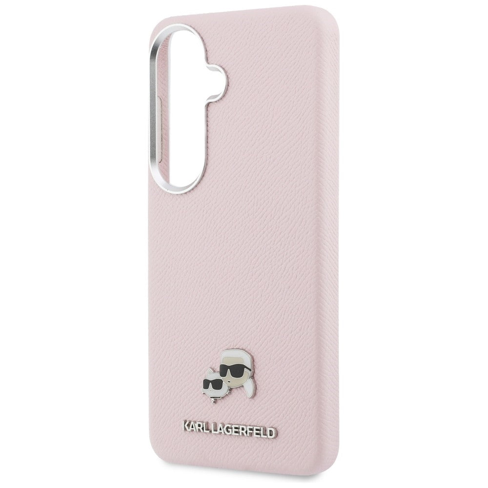 MagSafe hoesje voor Samsung Galaxy S26 S942, Karl Lagerfeld, Karl & Choupette Head's Pin, Roze