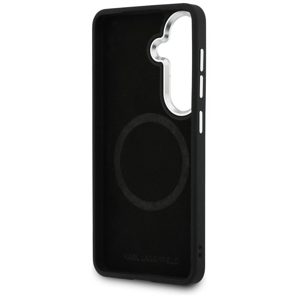 MagSafe hoes voor Samsung Galaxy S26 S942, Karl Lagerfeld, Karl Round Point Logo, Bruin