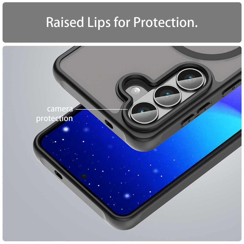 MagSafe hoesje voor Samsung Galaxy S26 S942, Techsuit, HaloFrost II, Zwart