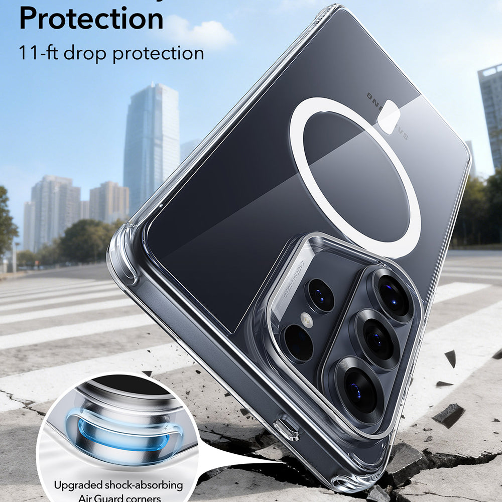MagSafe hoesje voor Samsung Galaxy S26 Ultra S948, ESR, Classic Hybrid, Transparant