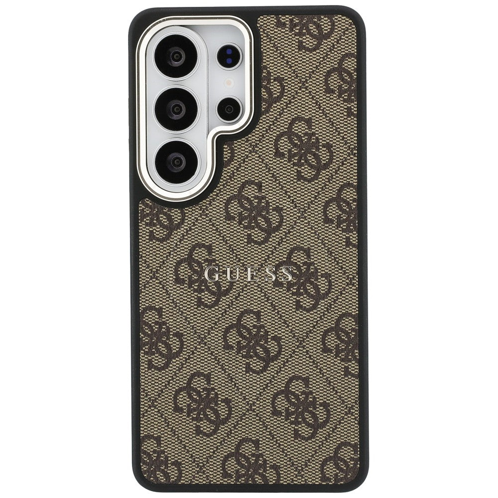 MagSafe hoesje voor Samsung Galaxy S26 Ultra S948, Guess, 4G Embossed Ring, Bruin