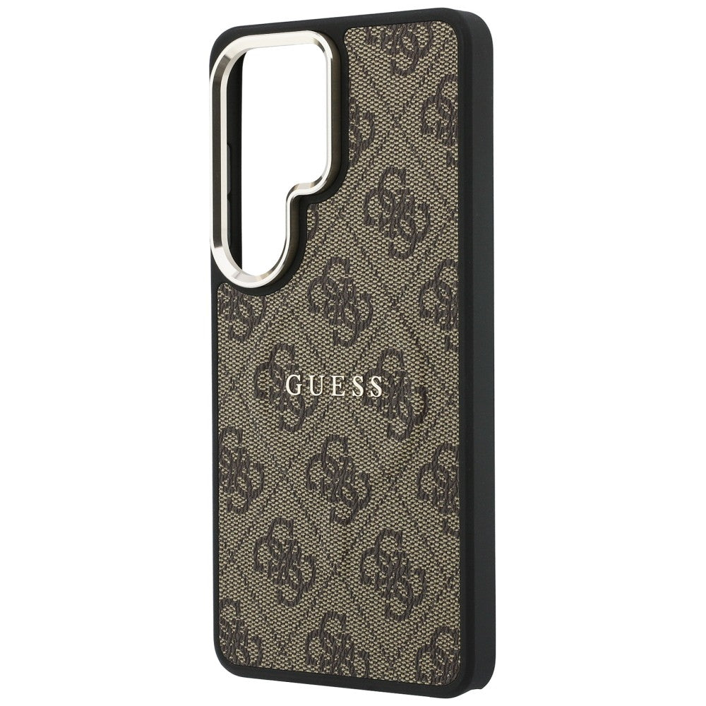 MagSafe hoesje voor Samsung Galaxy S26 Ultra S948, Guess, 4G Embossed Ring, Bruin