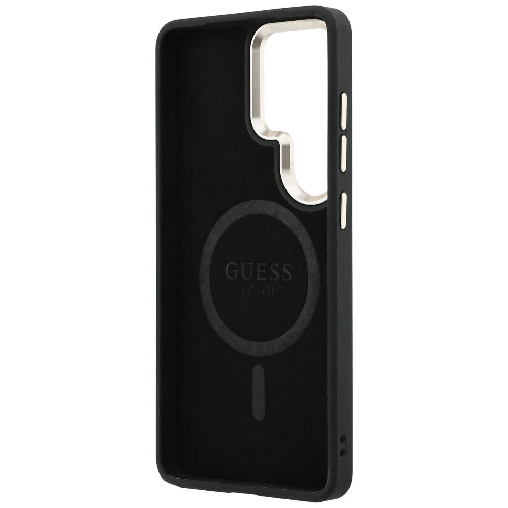 MagSafe hoesje voor Samsung Galaxy S26 Ultra S948, Guess, 4G Embossed Ring, Bruin