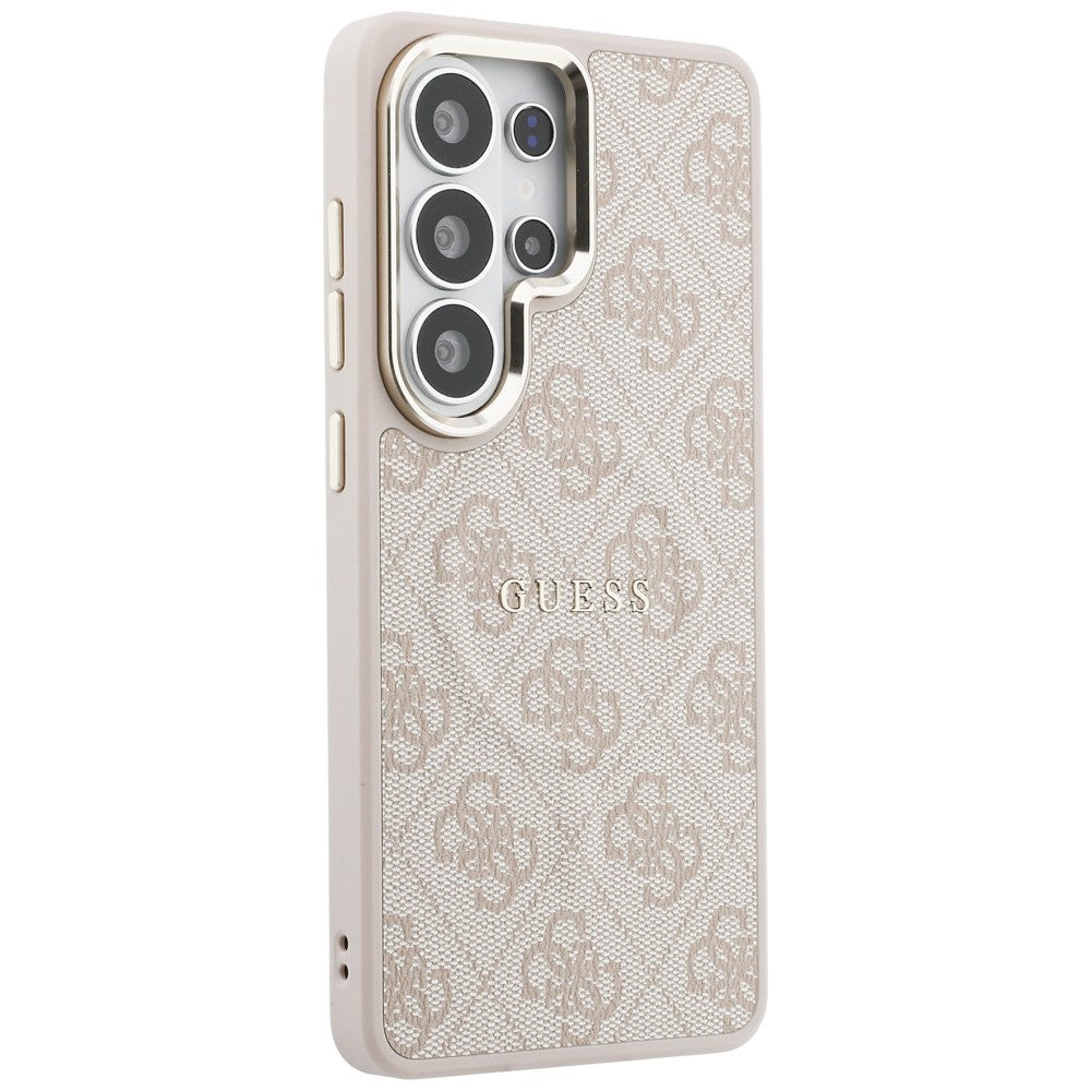 MagSafe hoesje voor Samsung Galaxy S26 Ultra S948, Guess, 4G Embossed Ring, Roze