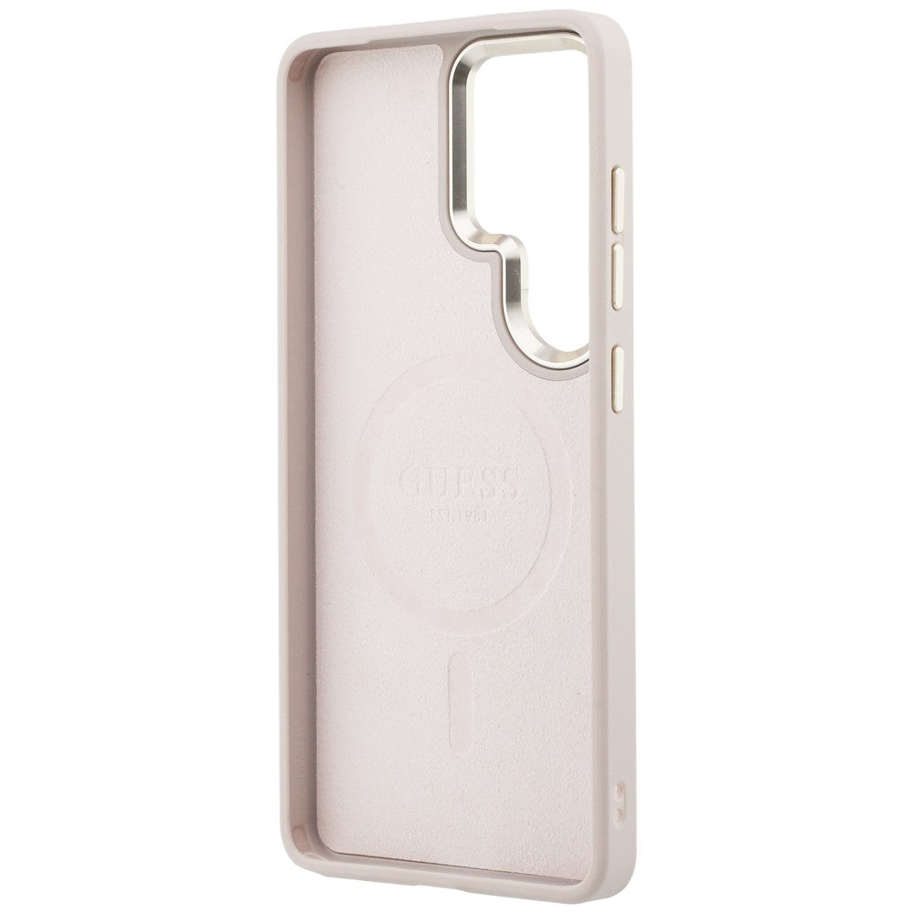 MagSafe hoesje voor Samsung Galaxy S26 Ultra S948, Guess, 4G Embossed Ring, Roze