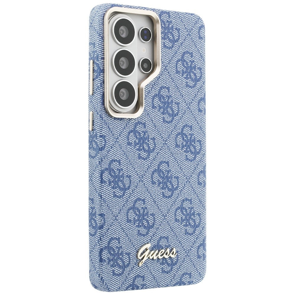 MagSafe hoesje voor Samsung Galaxy S26 Ultra S948, Guess, 4G Script Logo, Blauw