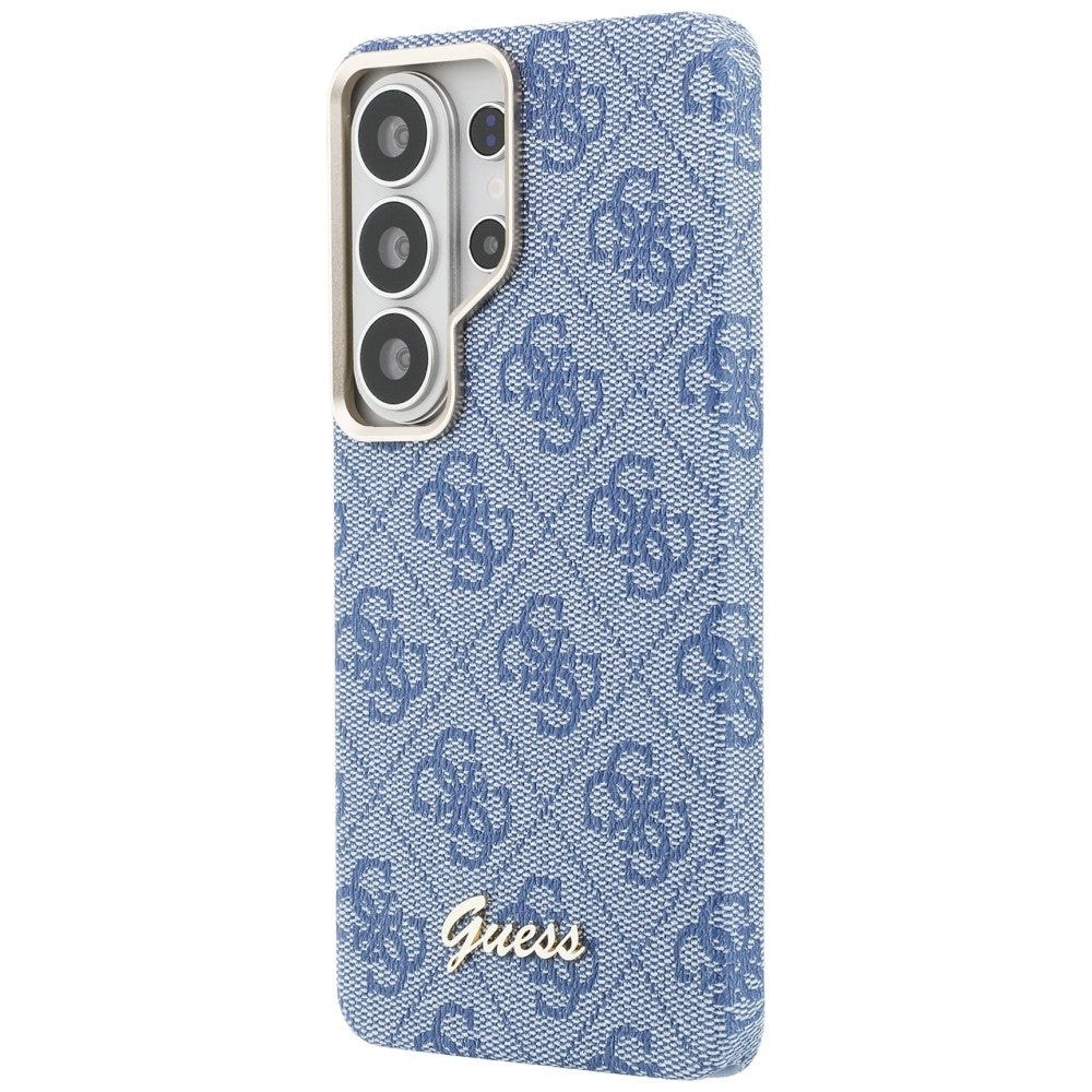 MagSafe hoesje voor Samsung Galaxy S26 Ultra S948, Guess, 4G Script Logo, Blauw