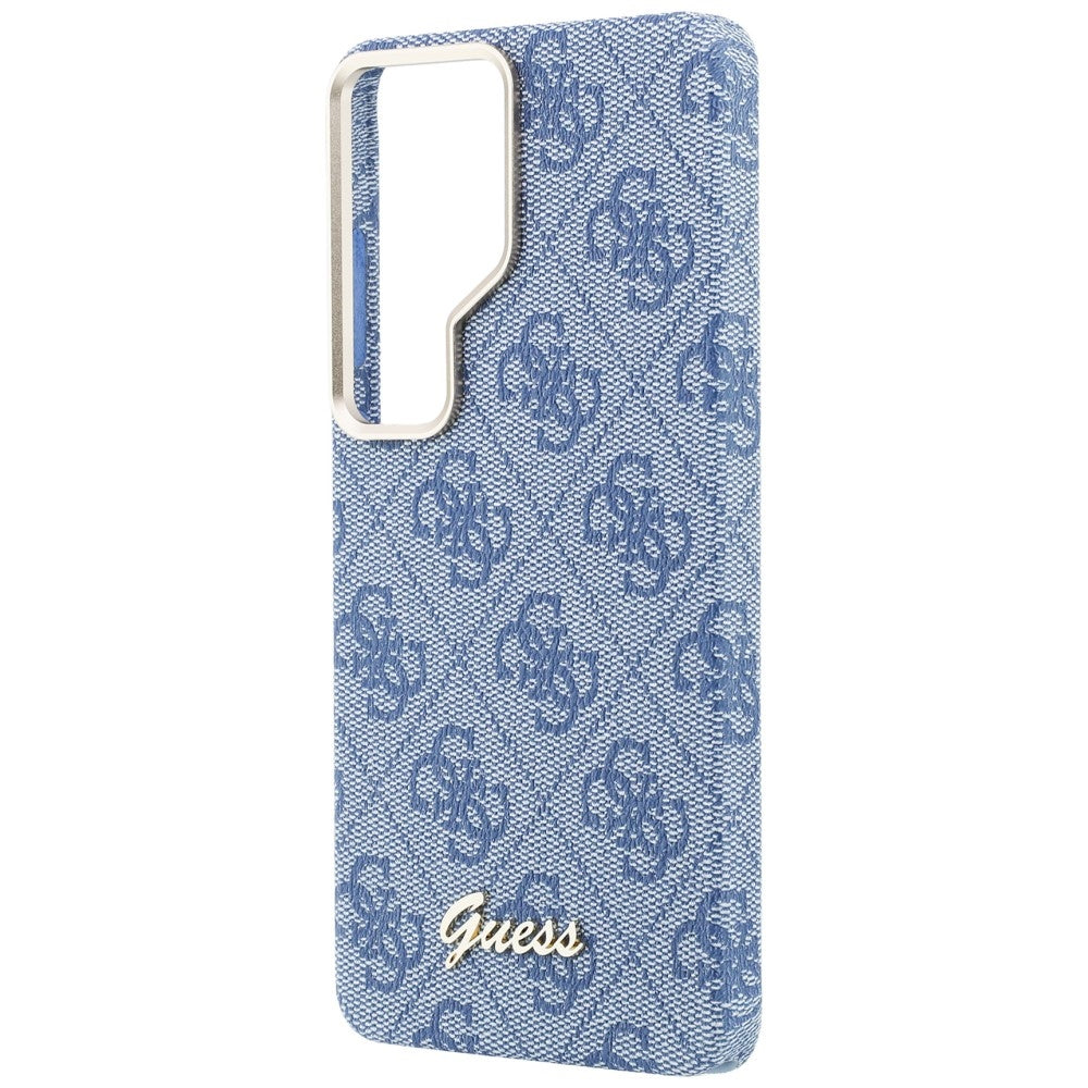 MagSafe hoesje voor Samsung Galaxy S26 Ultra S948, Guess, 4G Script Logo, Blauw