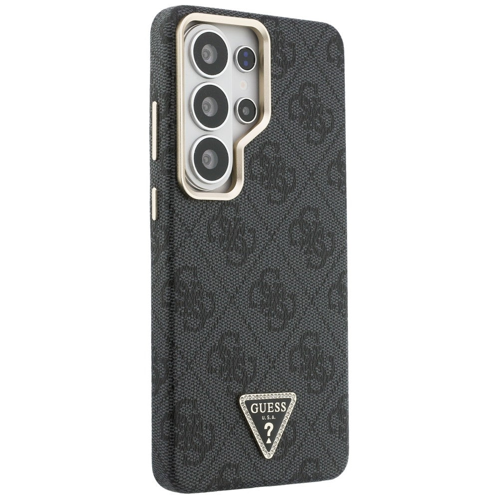 MagSafe hoesje voor Samsung Galaxy S26 Ultra S948, Guess, 4G Triangle Logo, Zwart