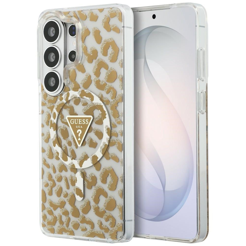 MagSafe hoesje voor Samsung Galaxy S26 Ultra S948, Guess, IML Leopard Pattern, Bruin