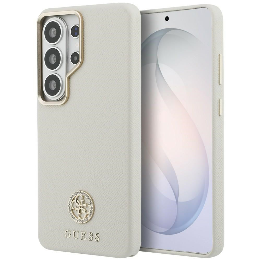 MagSafe hoesje voor Samsung Galaxy S26 Ultra S948, Guess, Rhinestone Round Logo, Beige