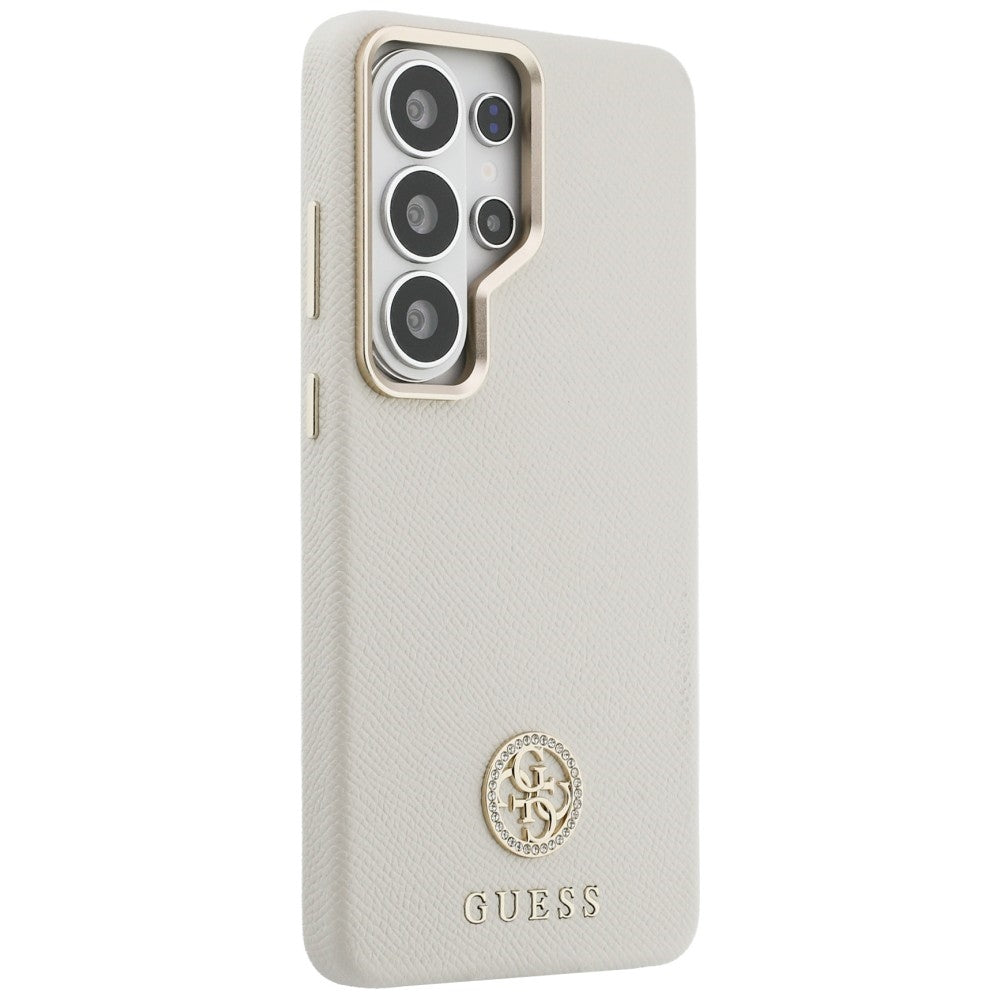 MagSafe hoesje voor Samsung Galaxy S26 Ultra S948, Guess, Rhinestone Round Logo, Beige