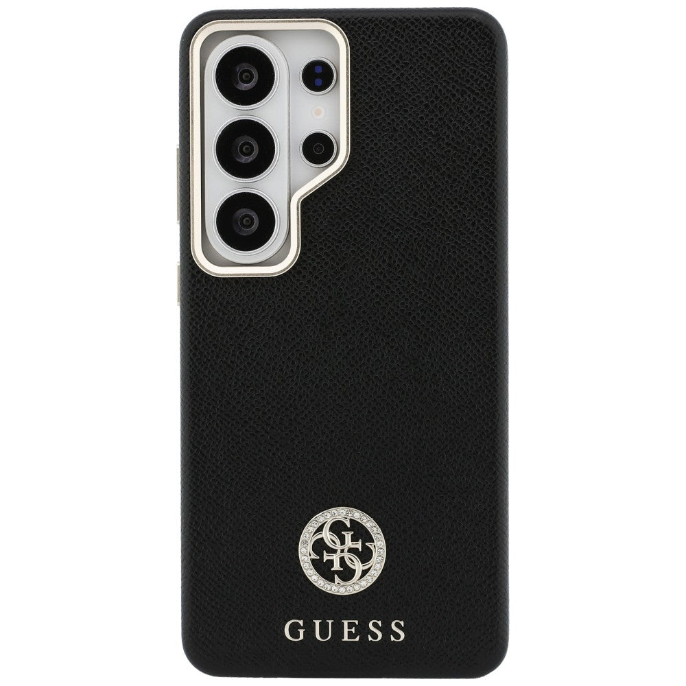 MagSafe hoes voor Samsung Galaxy S26 Ultra S948, Guess, Rhinestone Round Logo, Zwart