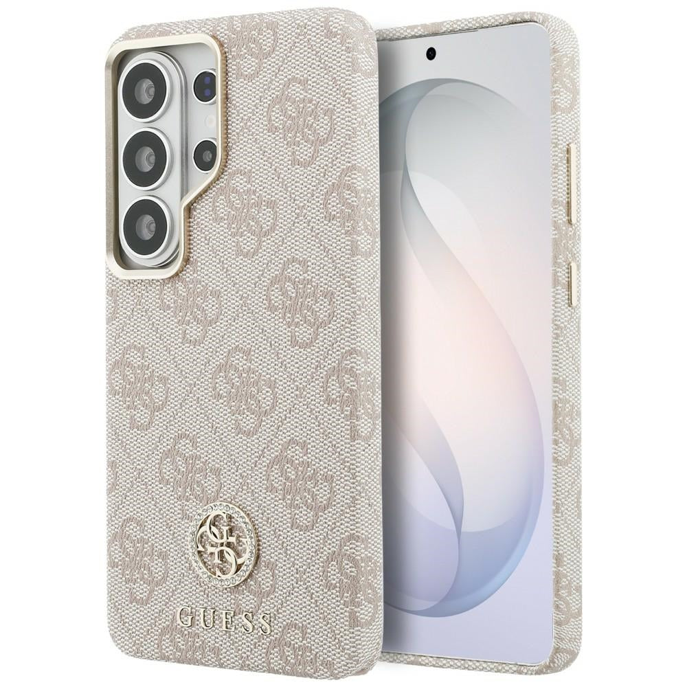 MagSafe hoesje voor Samsung Galaxy S26 Ultra S948, Guess, Rhinestone Round Logo, Roze