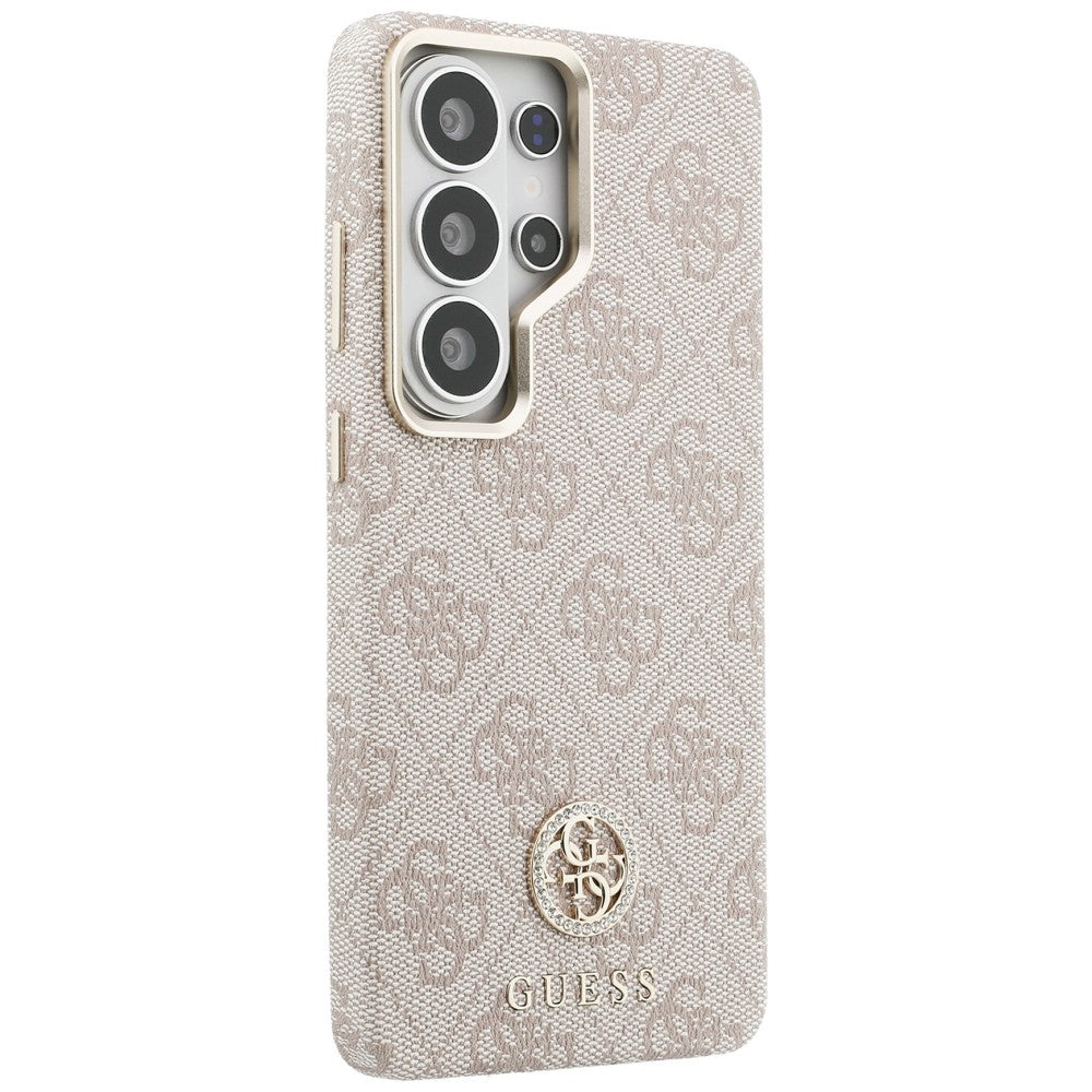 MagSafe hoesje voor Samsung Galaxy S26 Ultra S948, Guess, Rhinestone Round Logo, Roze