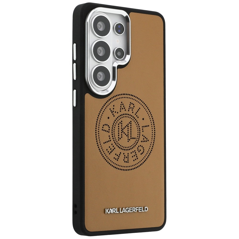 MagSafe hoes voor Samsung Galaxy S26 Ultra S948, Karl Lagerfeld, Karl Round Point Logo, Bruin